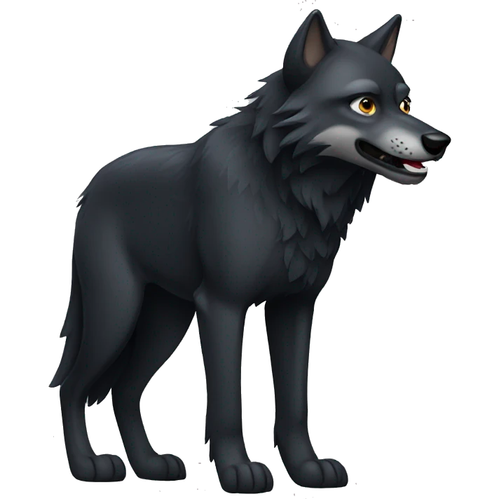 Black wolf emoji