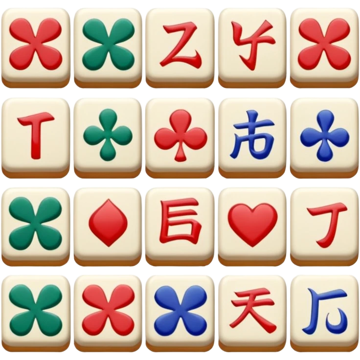 mahjong set of tiles emoji