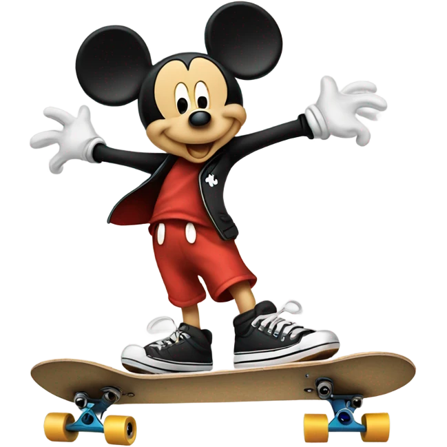 Mickey Mouse on a skateboard emoji