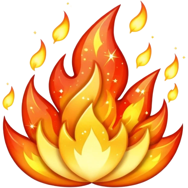 fogo gliter emoji
