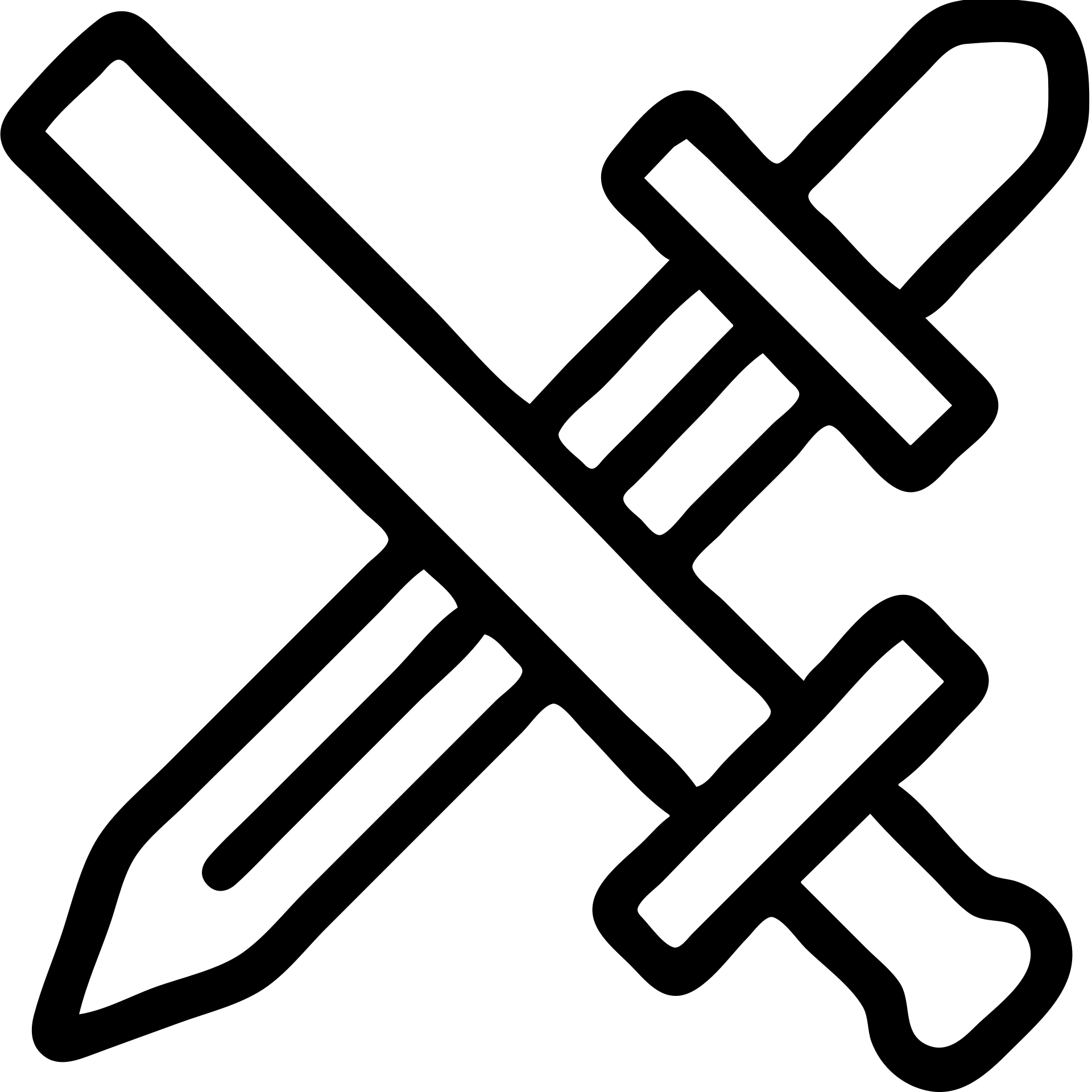 large X overlapping a sword, minimalist style, no text emoji
