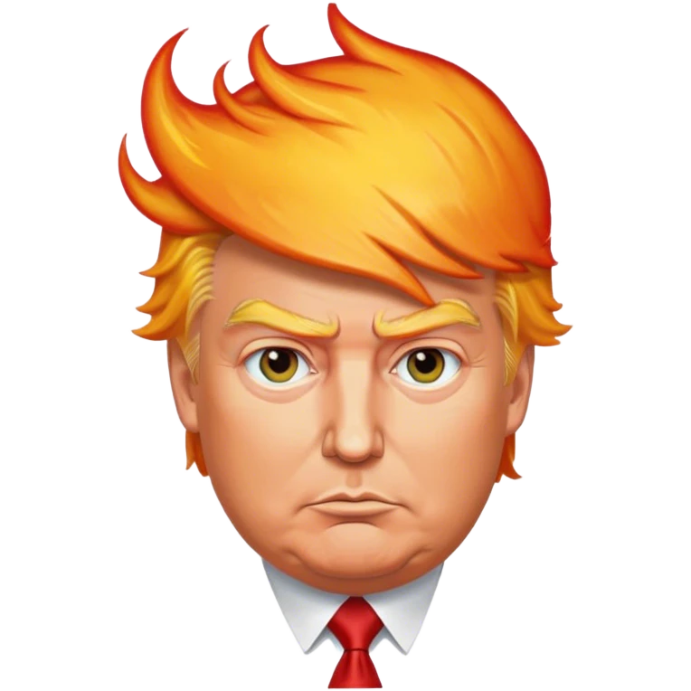 Donald Trump Flame hair emoji