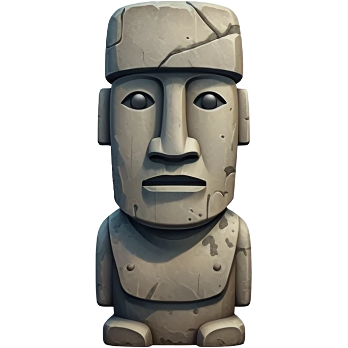 Moai Emoji With the rock face emoji