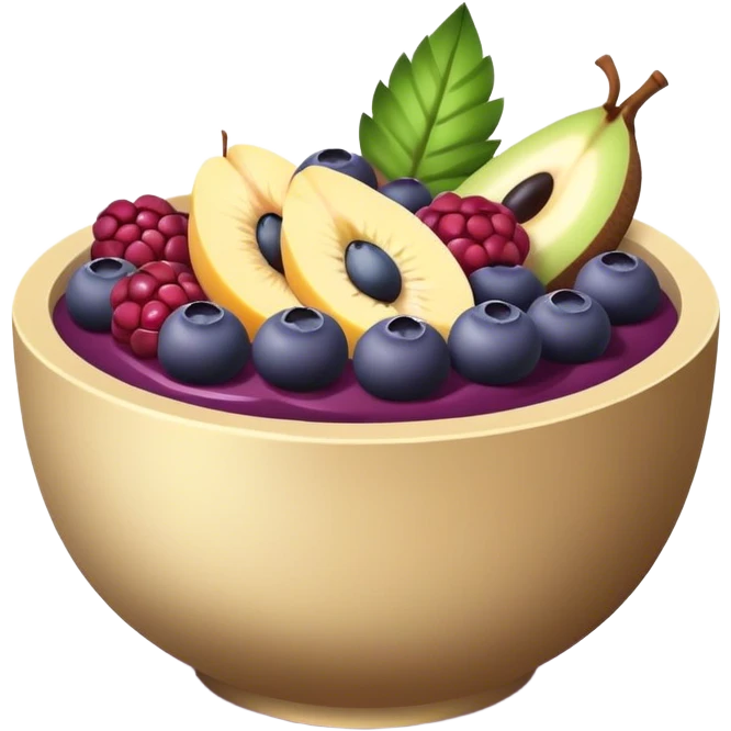 acai bowl wiith less fruits emoji