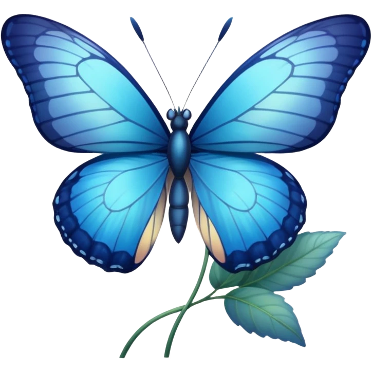 Blue butterfly emoji