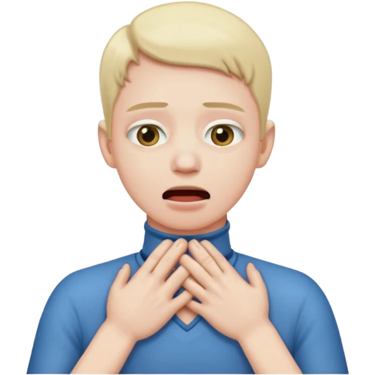 choking its neck with two hands emoji