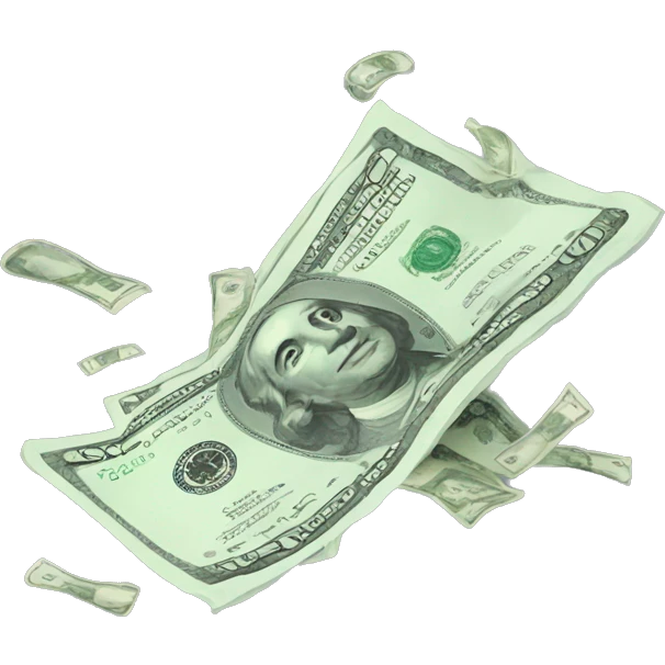 banknotes flying emoji