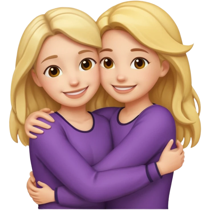 2 girls kissing n hugging  emoji