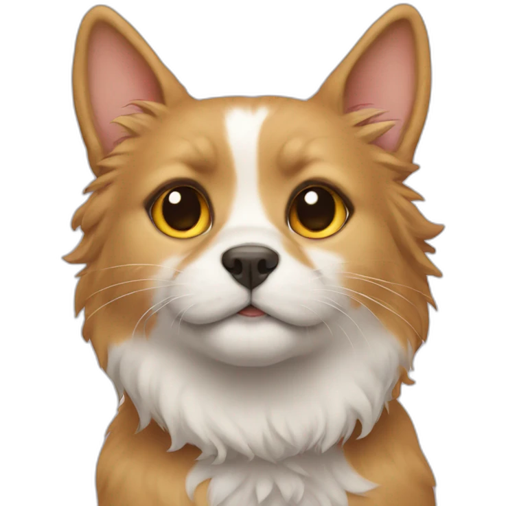 Dog on a cat emoji