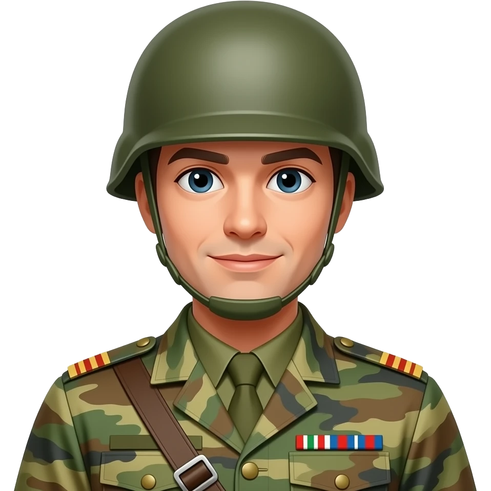 Создай яркую солдатика emoji