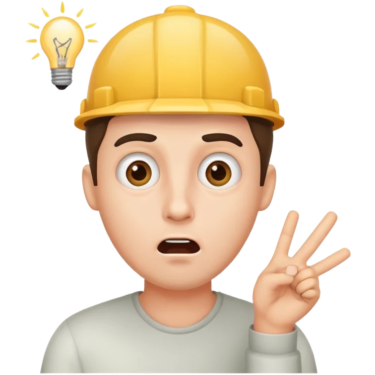 man with idea, surprised expression emoji