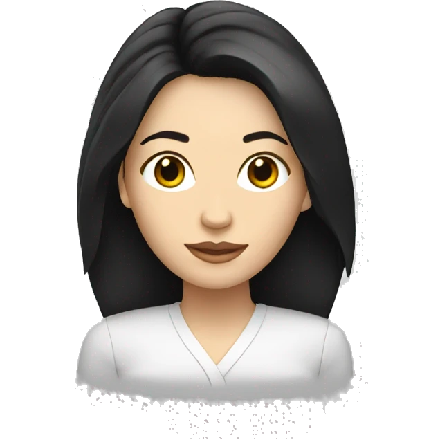 white woman with black hair and with documents emoji