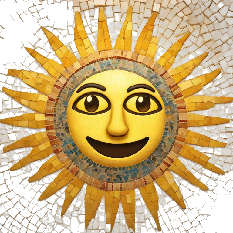 Mosaic sun emoji
