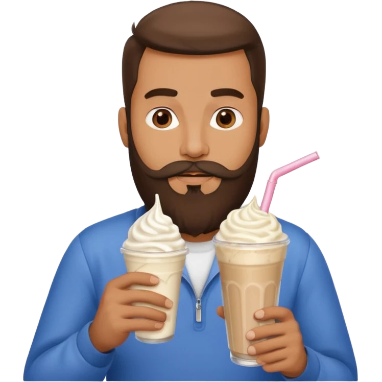 muslim man drinking milkshake emoji