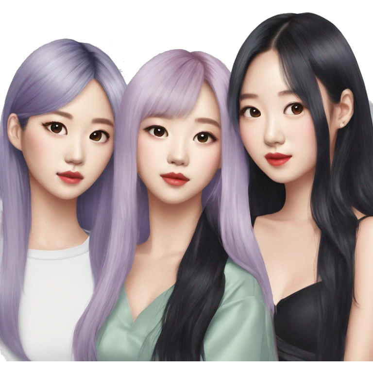 Jennie Kim and Kim Jisoo and Rosean Park and Lalisa Manoban emoji