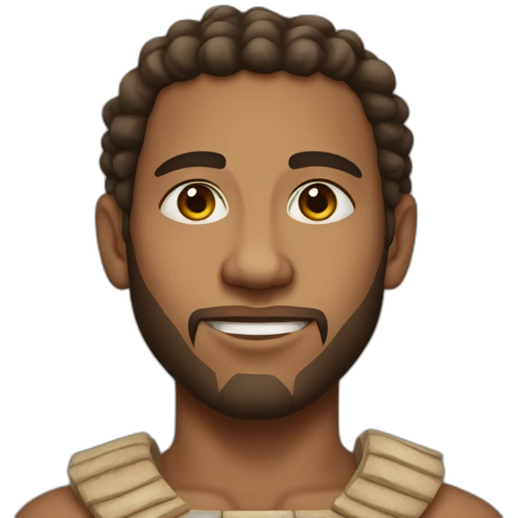 young light-skinned ancient israelite man strong jaw emoji