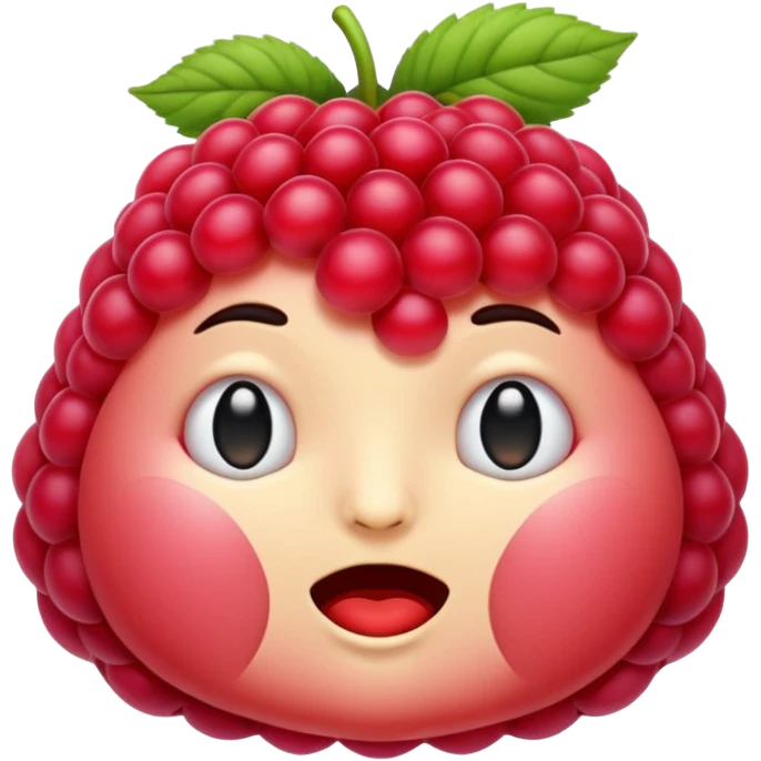 Raspberry emoji SLEEPY emoji