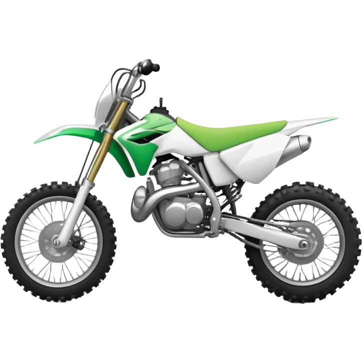 Dirt bike blanche et verte emoji