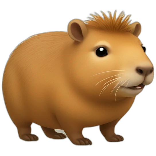 little capybara riding a capybara emoji