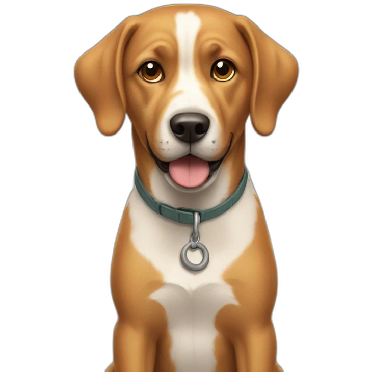Chat sur un chien emoji