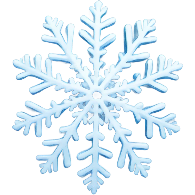 Snowflake, blue, beautiful design emoji