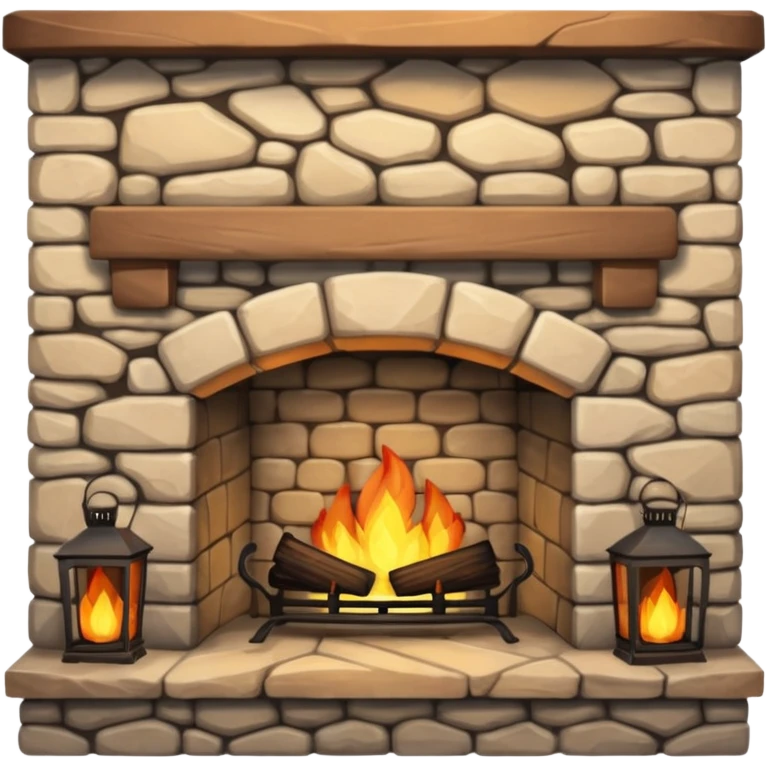 Stone Cottage Fireplace emoji