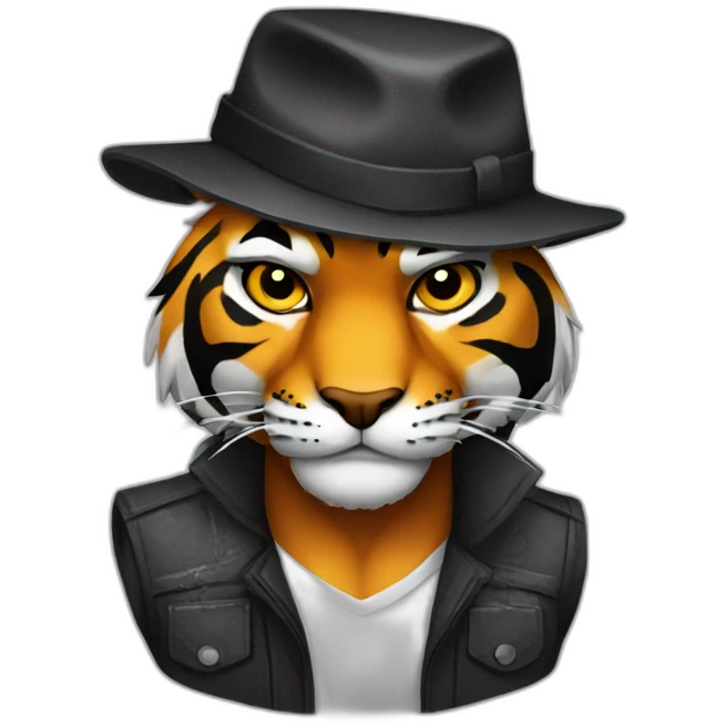 Gangster tiger emoji