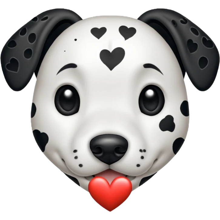 Dalmatian spotted heart emoji