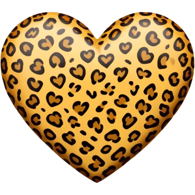 Leopard print heart emoji