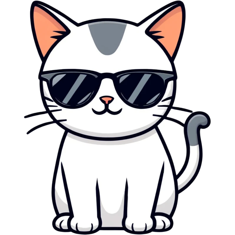 Cat with sunglasses emoji