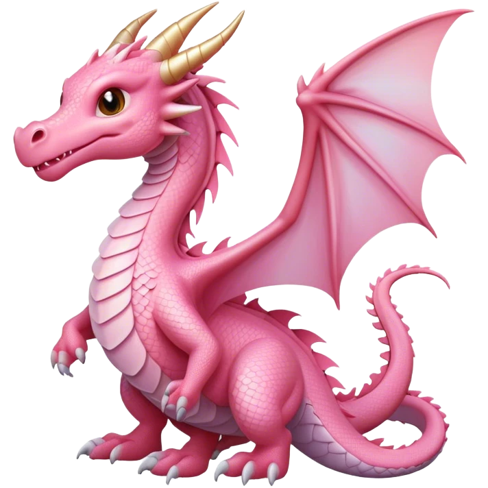 a pastel pink dragon emoji