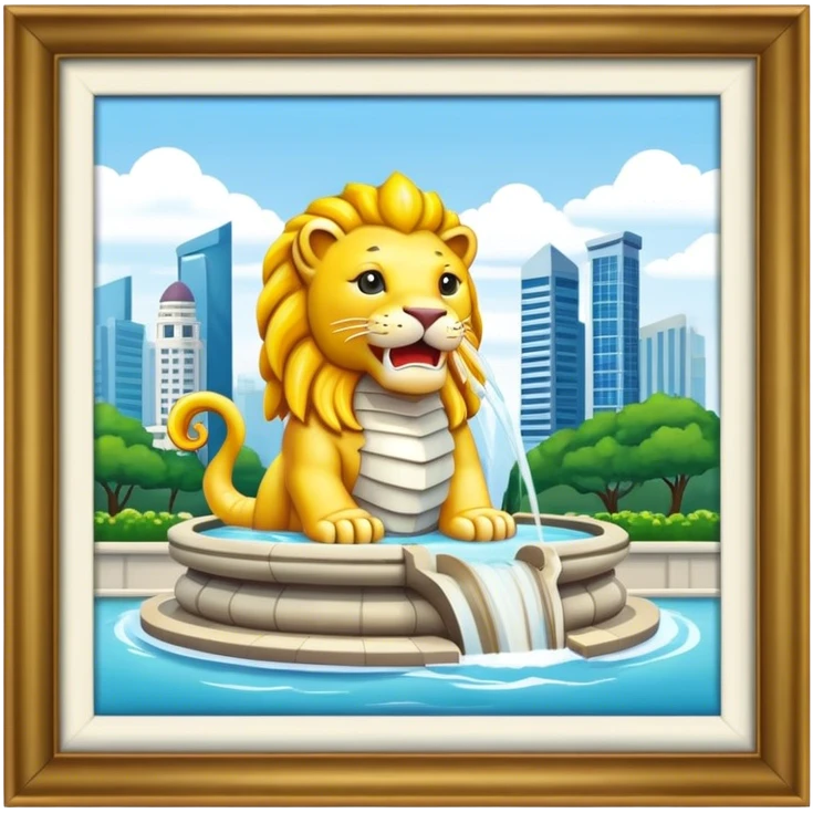 Merlion fountain emoji