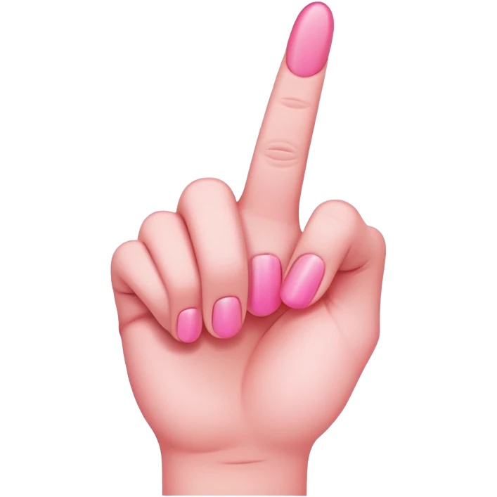 pink middle finger emoji