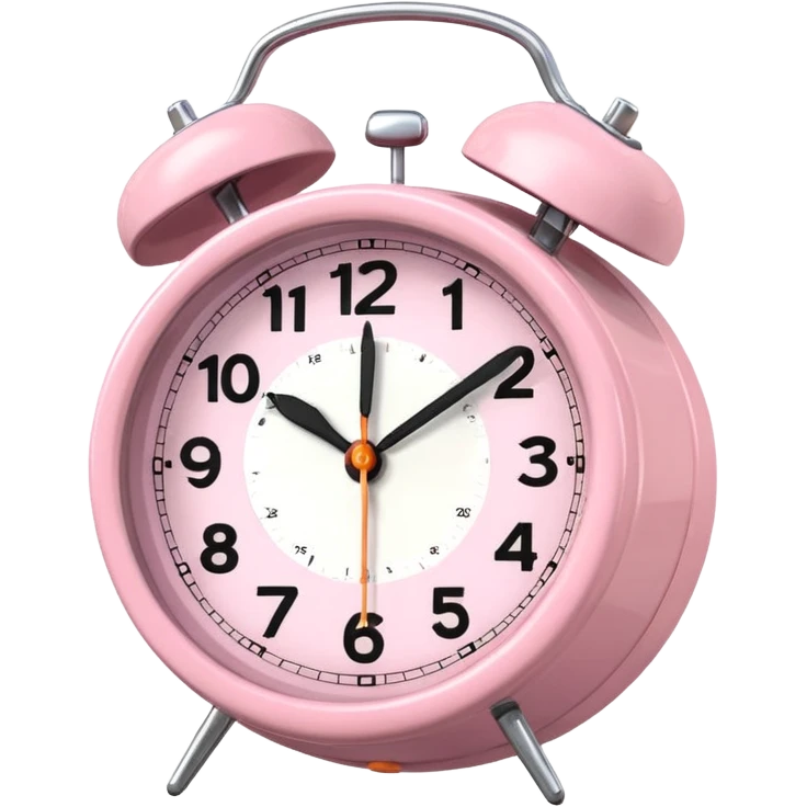 Please make me an alarm clock digital that will show six o'clock in the morning and make it in the style of ios 18.1 and aesthetic and the color is light pink  emoji