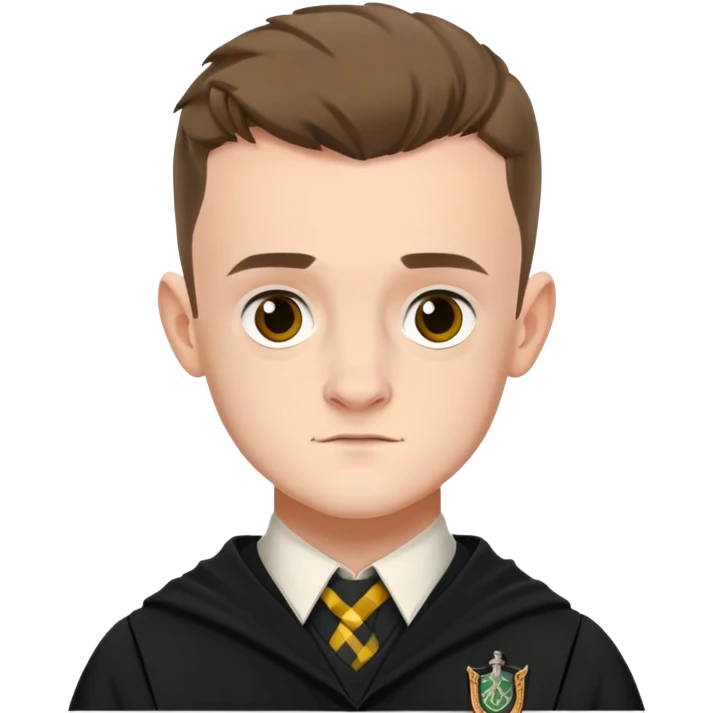 Josh Herdman is Gregory Goyle in harry potter, wear hogwarts uniform emoji