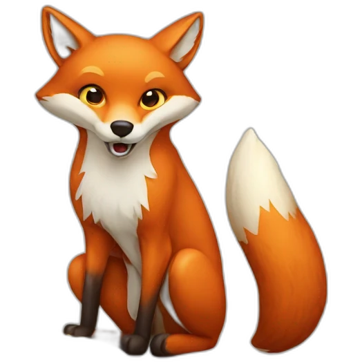 Fox eating emoji