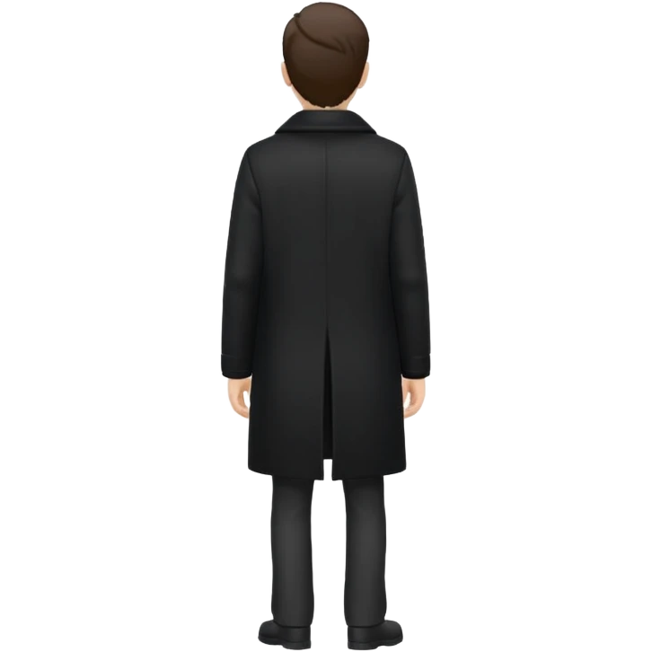 anonymous nongendered person standing ,view from the back emoji