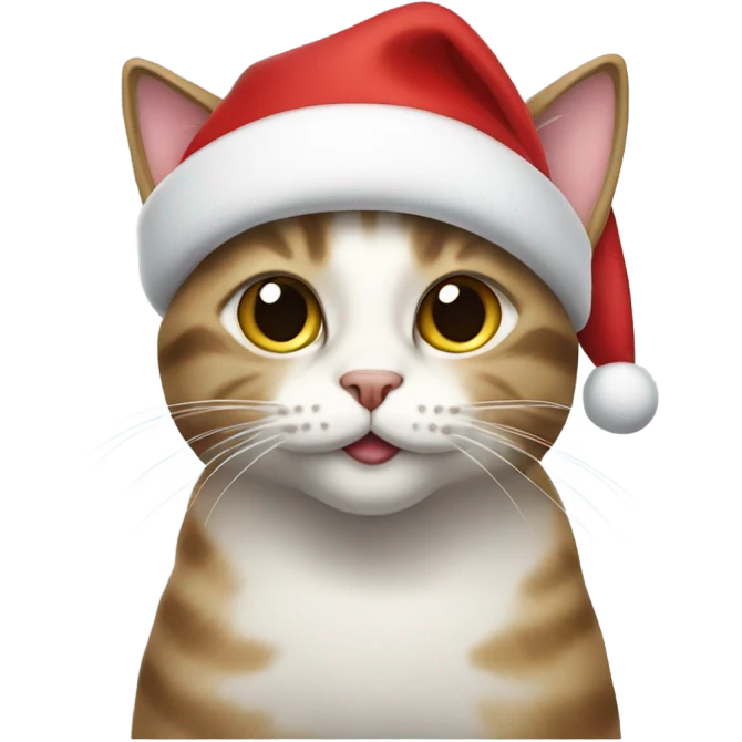 Cat with a Santa hat emoji