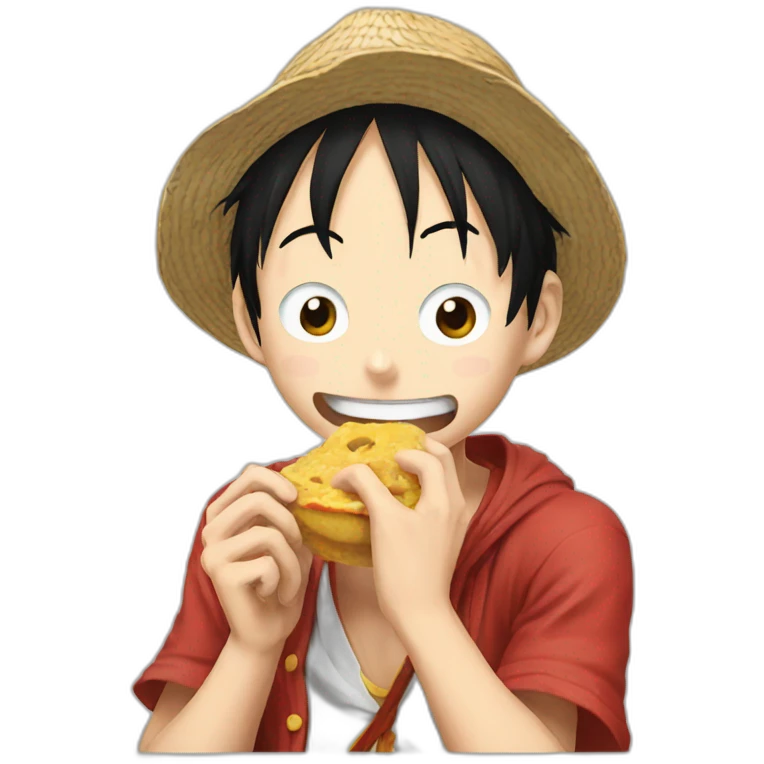 Luffy eat emoji