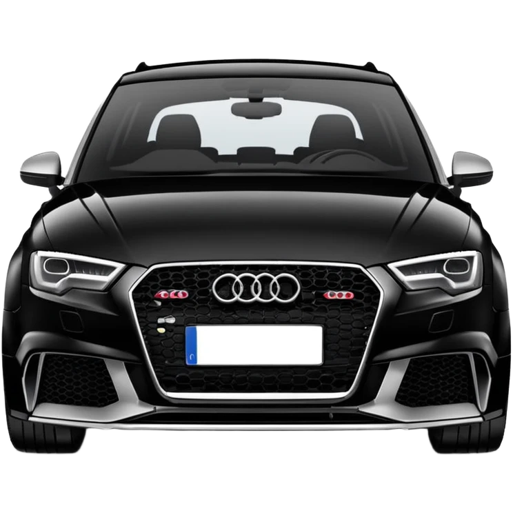 An Audi RS3 Sportback Black  emoji