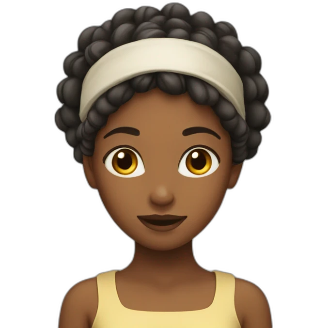 Girl with dubata on her head emoji