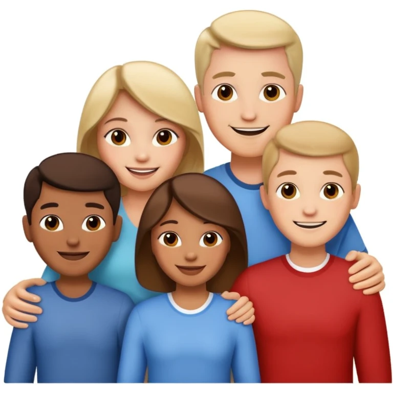 family posing for photo emoji
