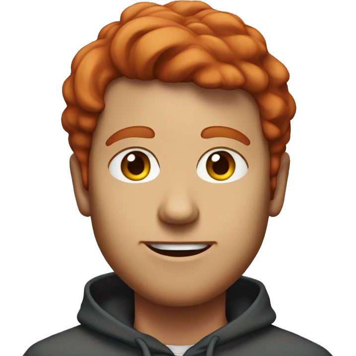 35 years old man with red hair in a hoodie  emoji