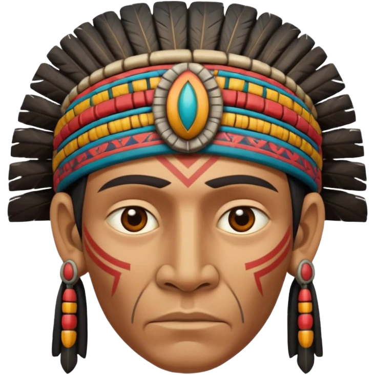 ancient Inca man bold head emoji