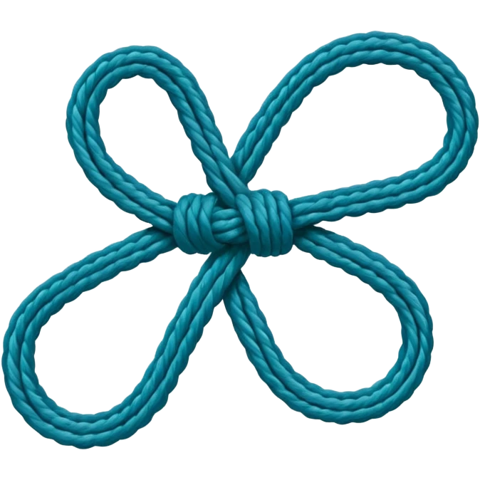 Basic sailing knots the Bowline, which creates a fixed loop, the Figure Eight, used as a stopper knot, the Reef Knot (or square knot) for joining two lines, and the Clove Hitch for securing a line to a post or piling emoji