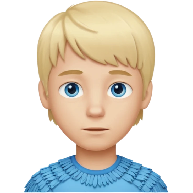 Make me a blond boy with blue eyes and a bit of a fringe emoji