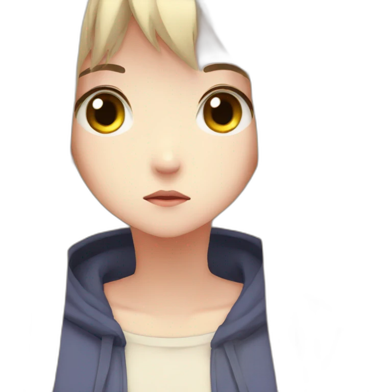 anime girl sad emoji