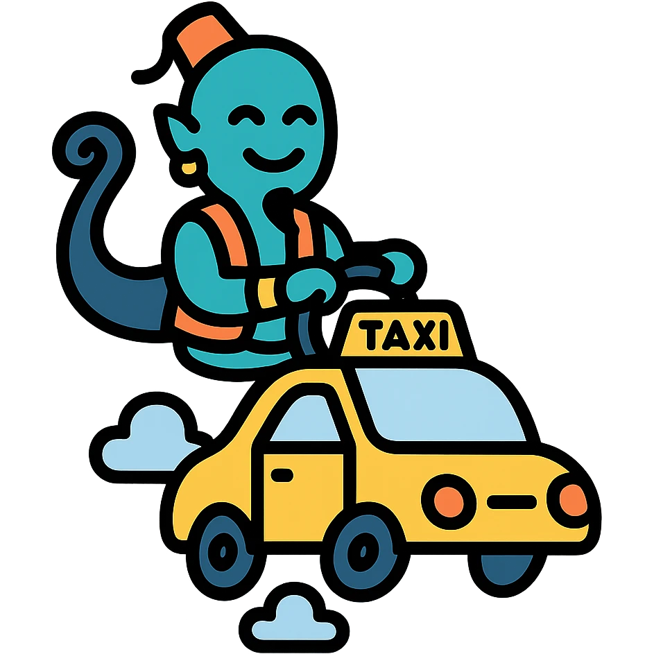 Djinn flying taxi emoji