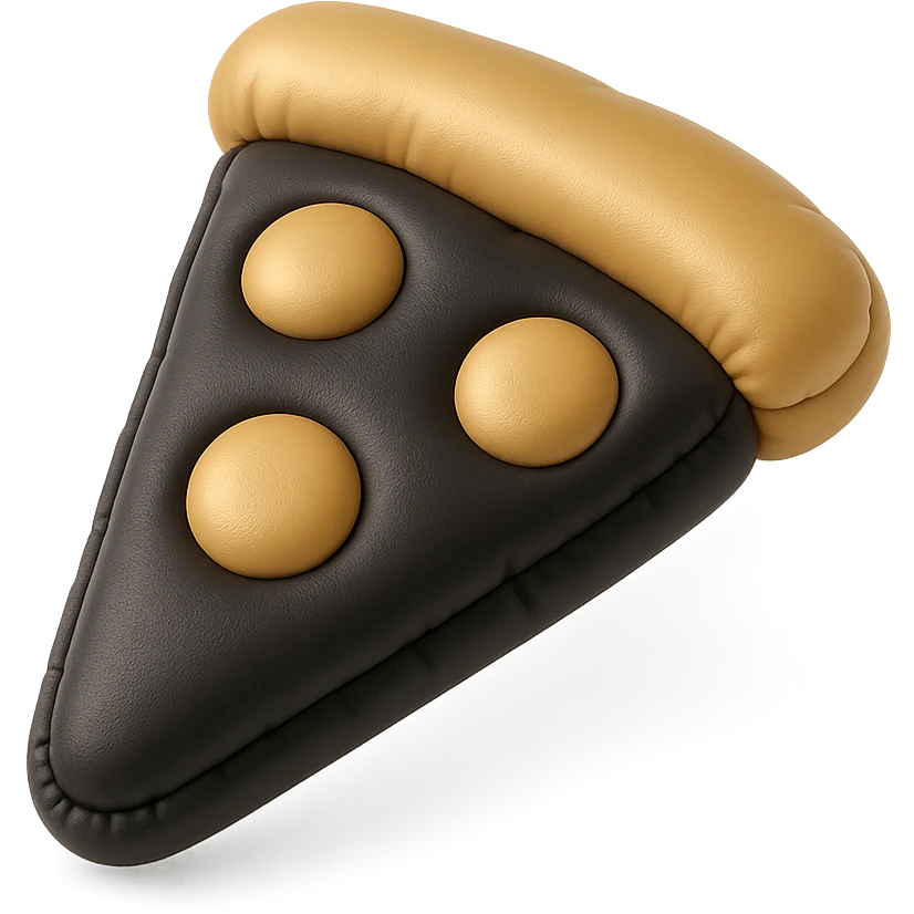 plushie style slice of pizza, balloon style, shiny and puffy emoji