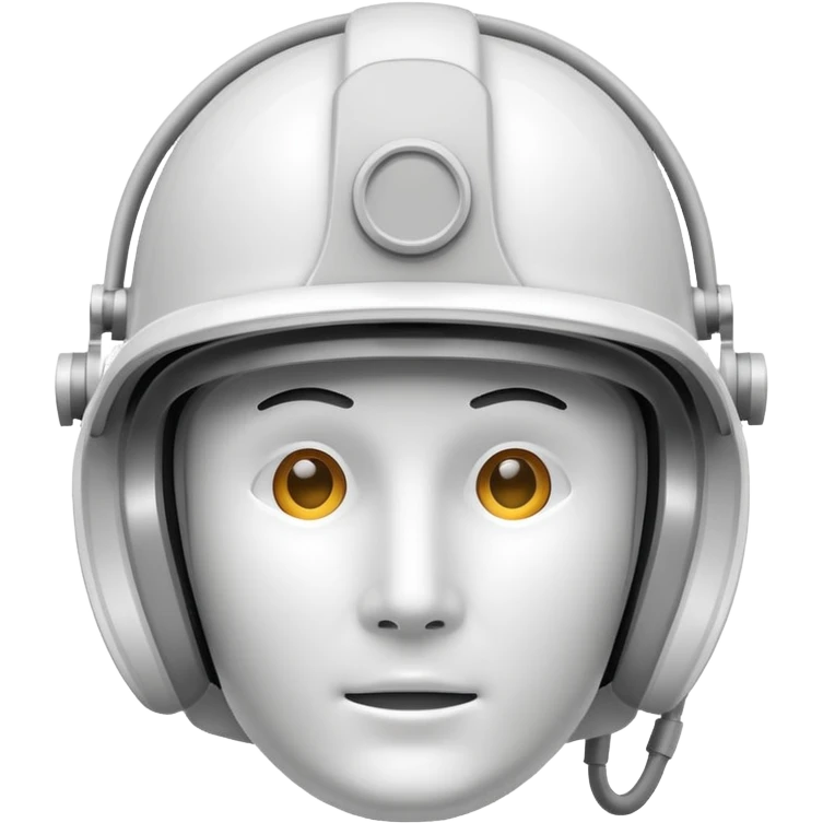 White helmet for mri machine emoji